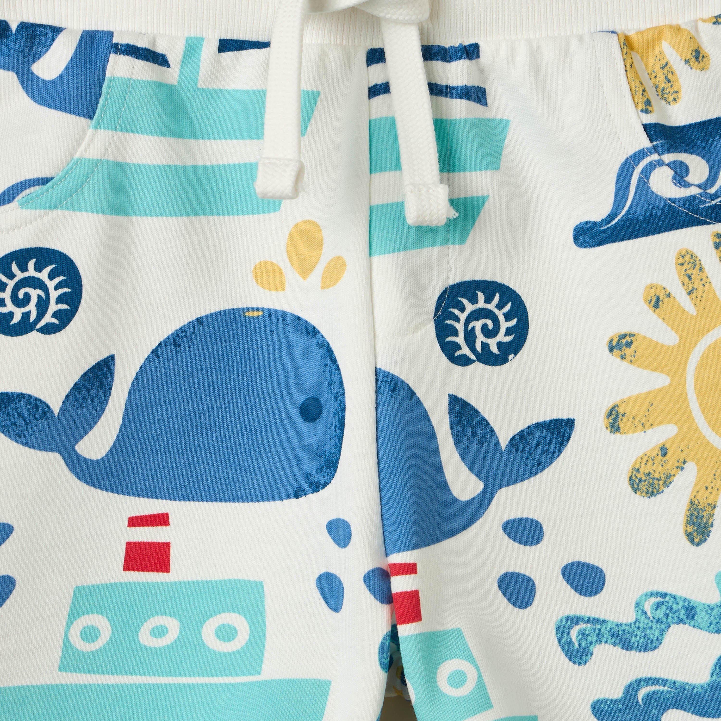 Printed Cotton T-shirt and Shorts Set
