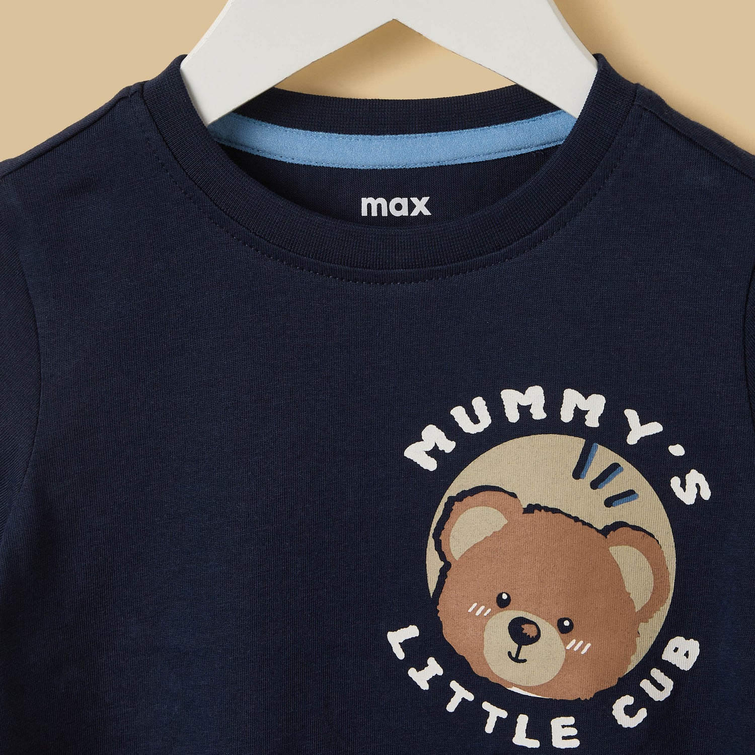 Bear Print Cotton T-shirt and Shorts Set