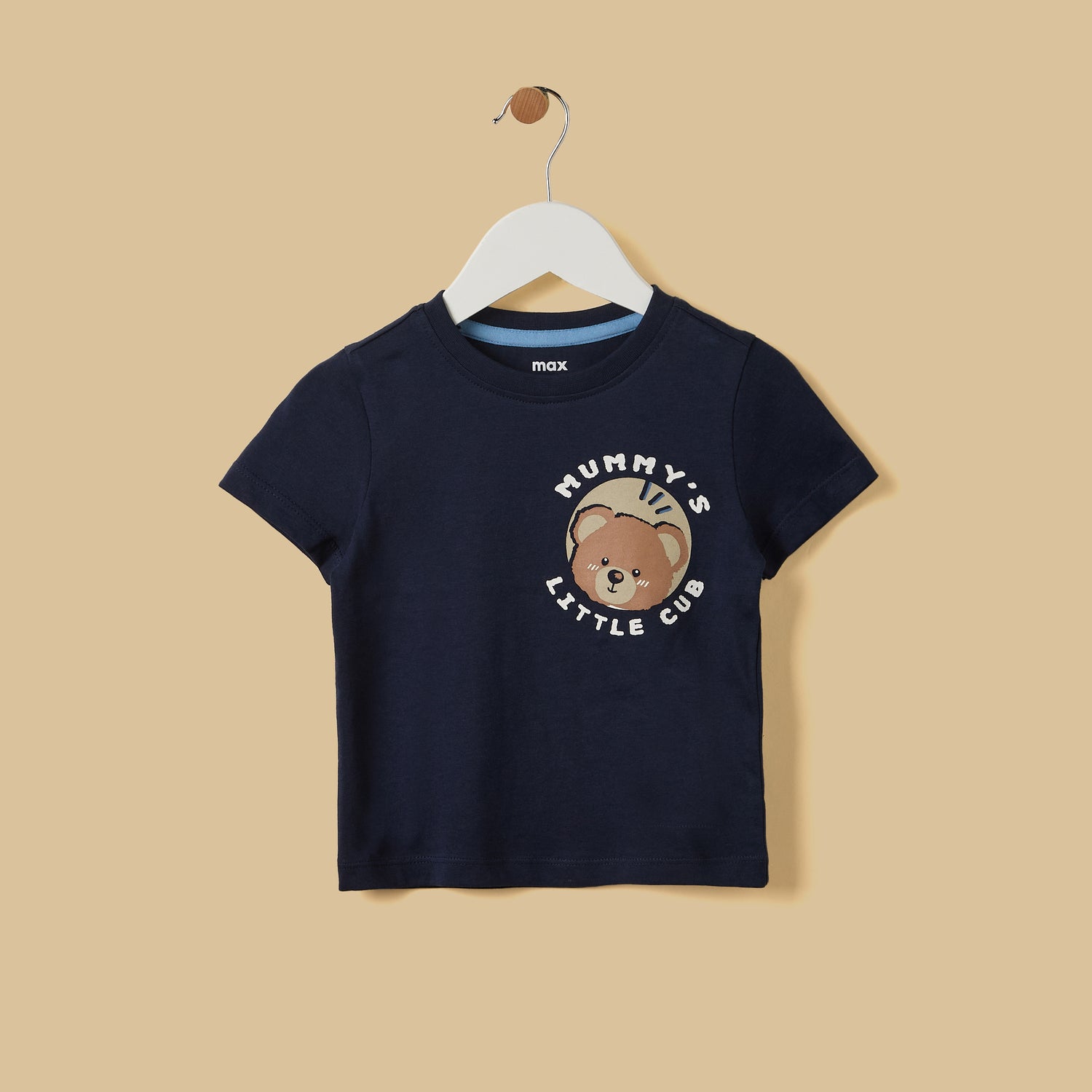 Bear Print Cotton T-shirt and Shorts Set