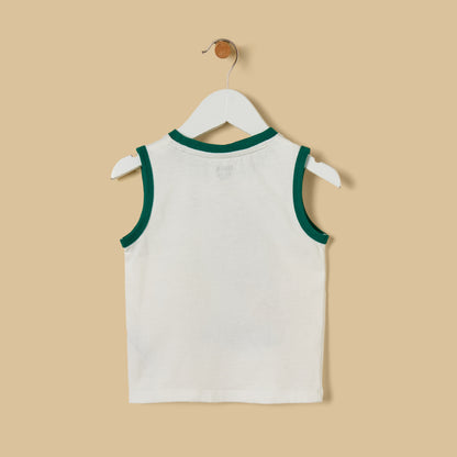 Dinosaur Print Sleeveless Cotton T-shirt and Shorts Set