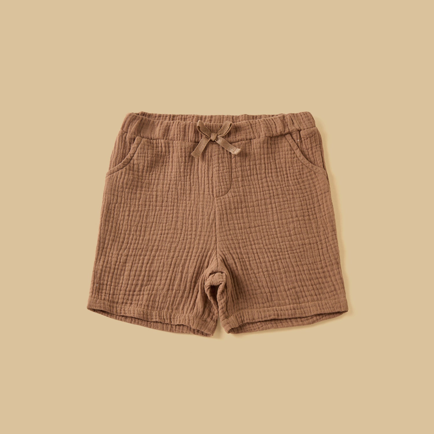 Printed Double Gauze Cotton Shirt with Shorts and Hat
