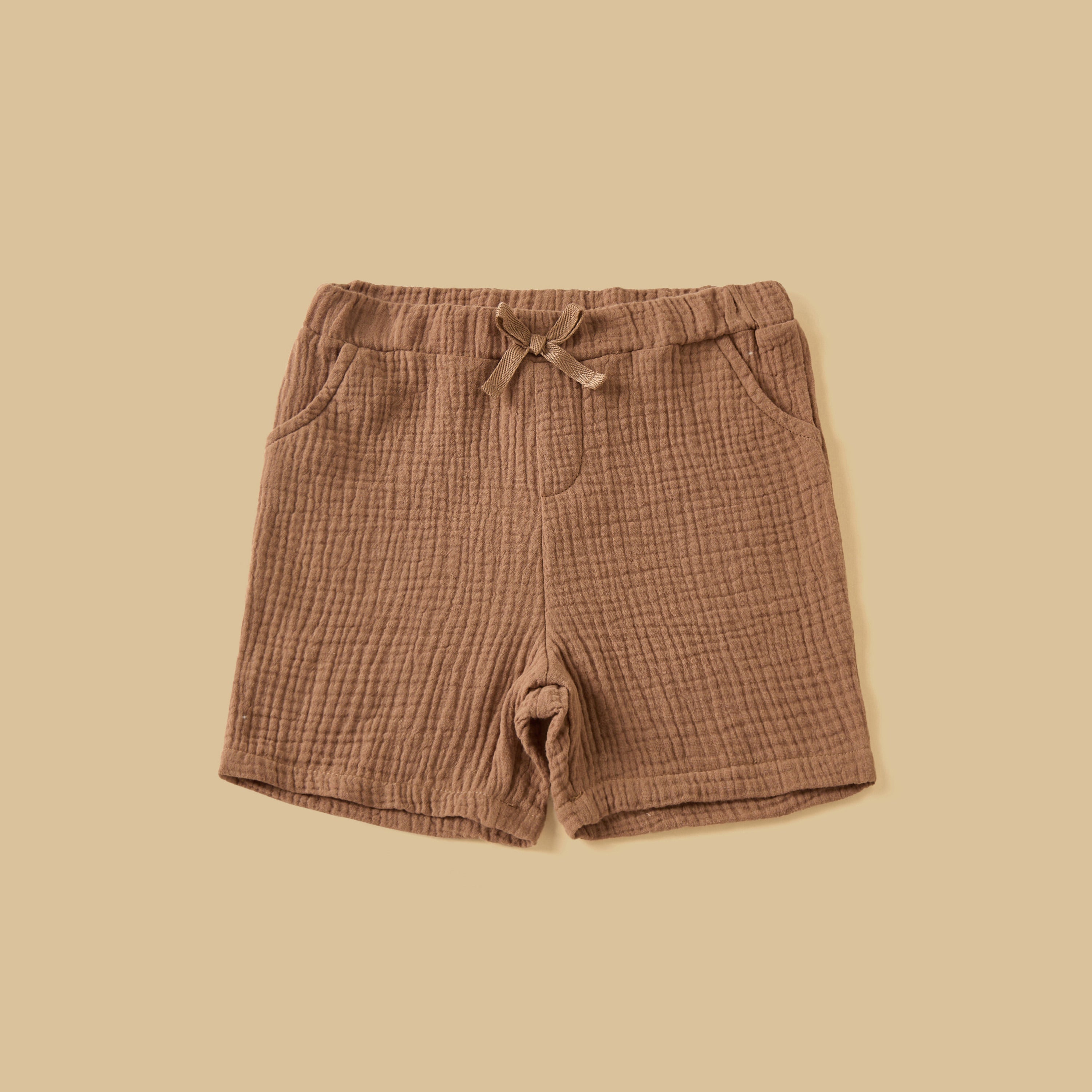 Printed Double Gauze Cotton Shirt with Shorts and Hat