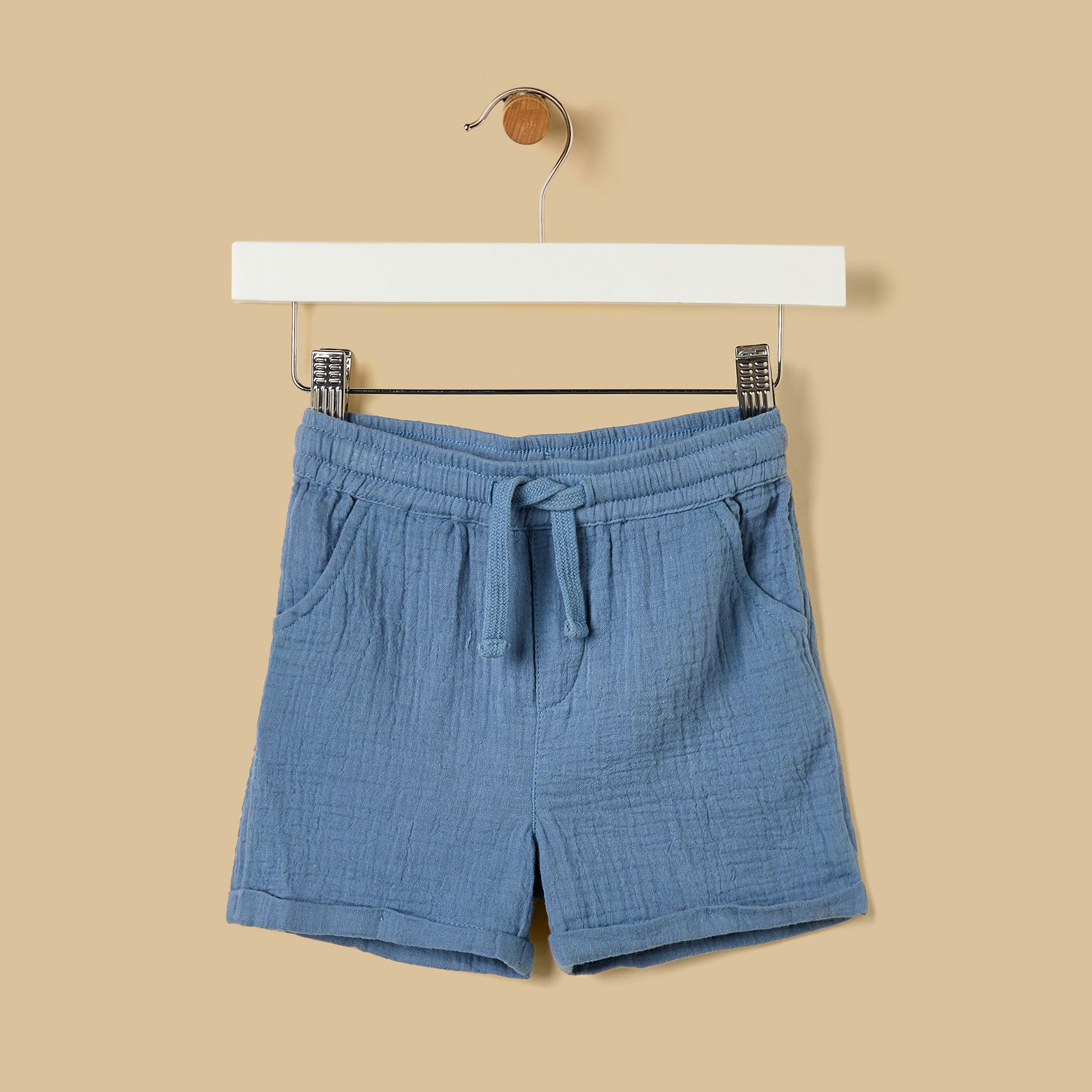 Embroidered Cotton Shirt and Shorts Set