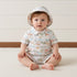 Vehicle Print Double Gauze Cotton Polo T-shirt with Shorts and Hat - Cream / 12-18 mths