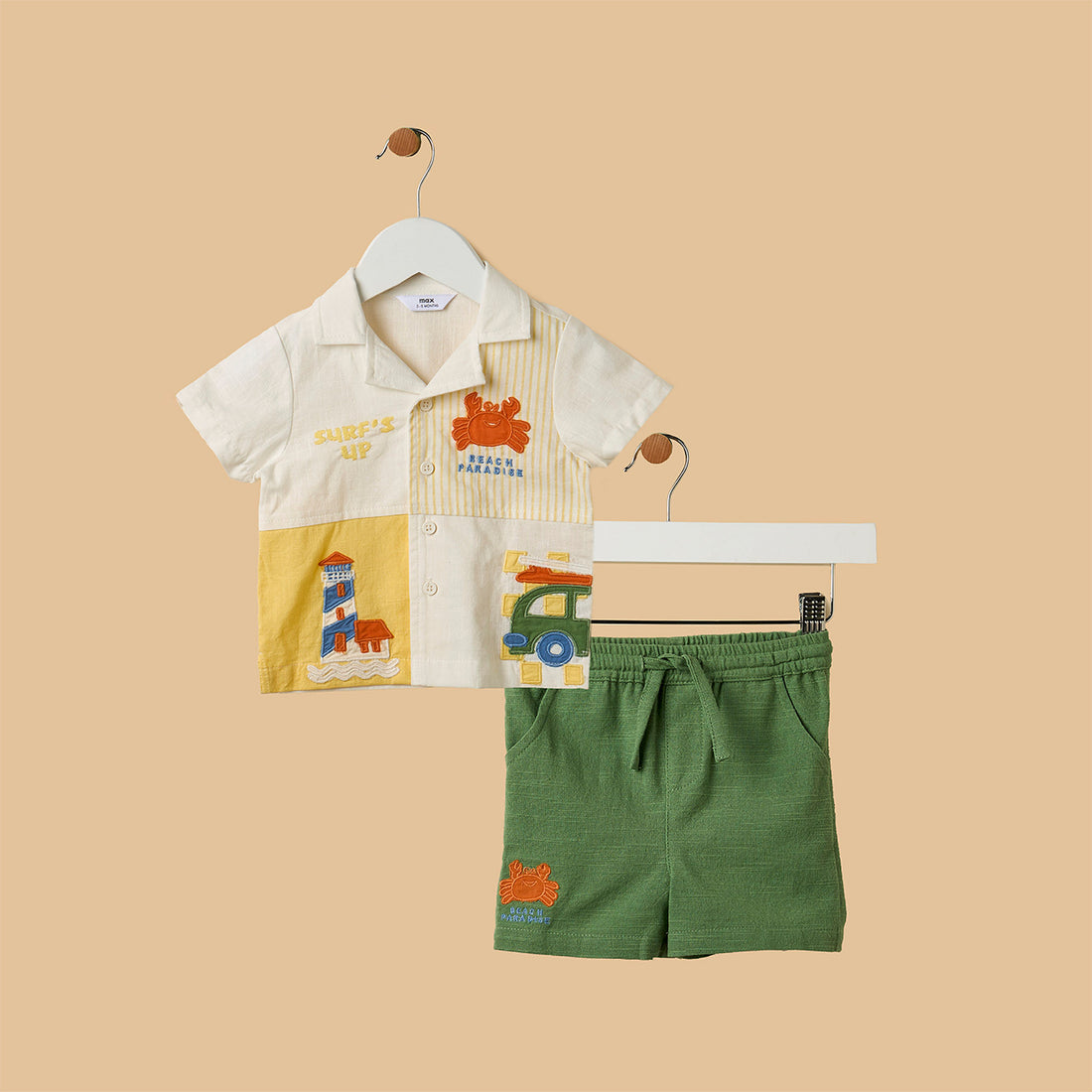 Beach Applique Shirt and Shorts Set