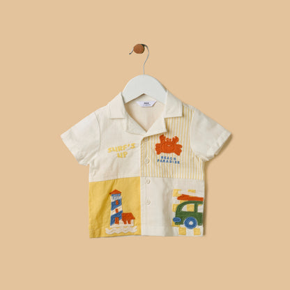 Beach Applique Shirt and Shorts Set