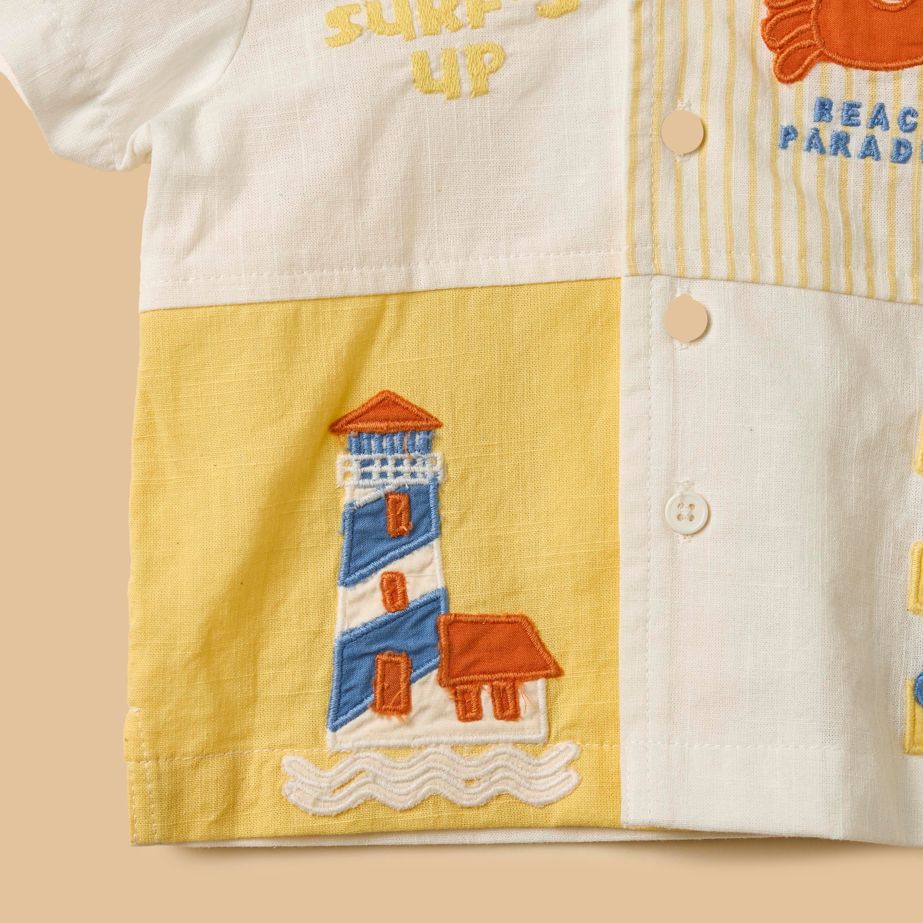 Beach Applique Shirt and Shorts Set