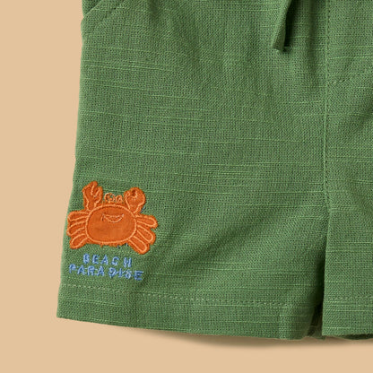 Beach Applique Shirt and Shorts Set