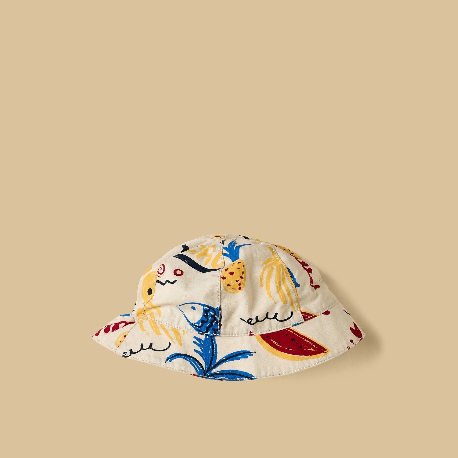 Printed Cotton T-shirt with Shorts and Cap