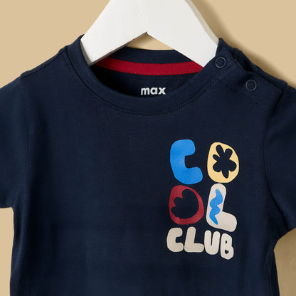 Printed Cotton T-shirt with Shorts and Cap