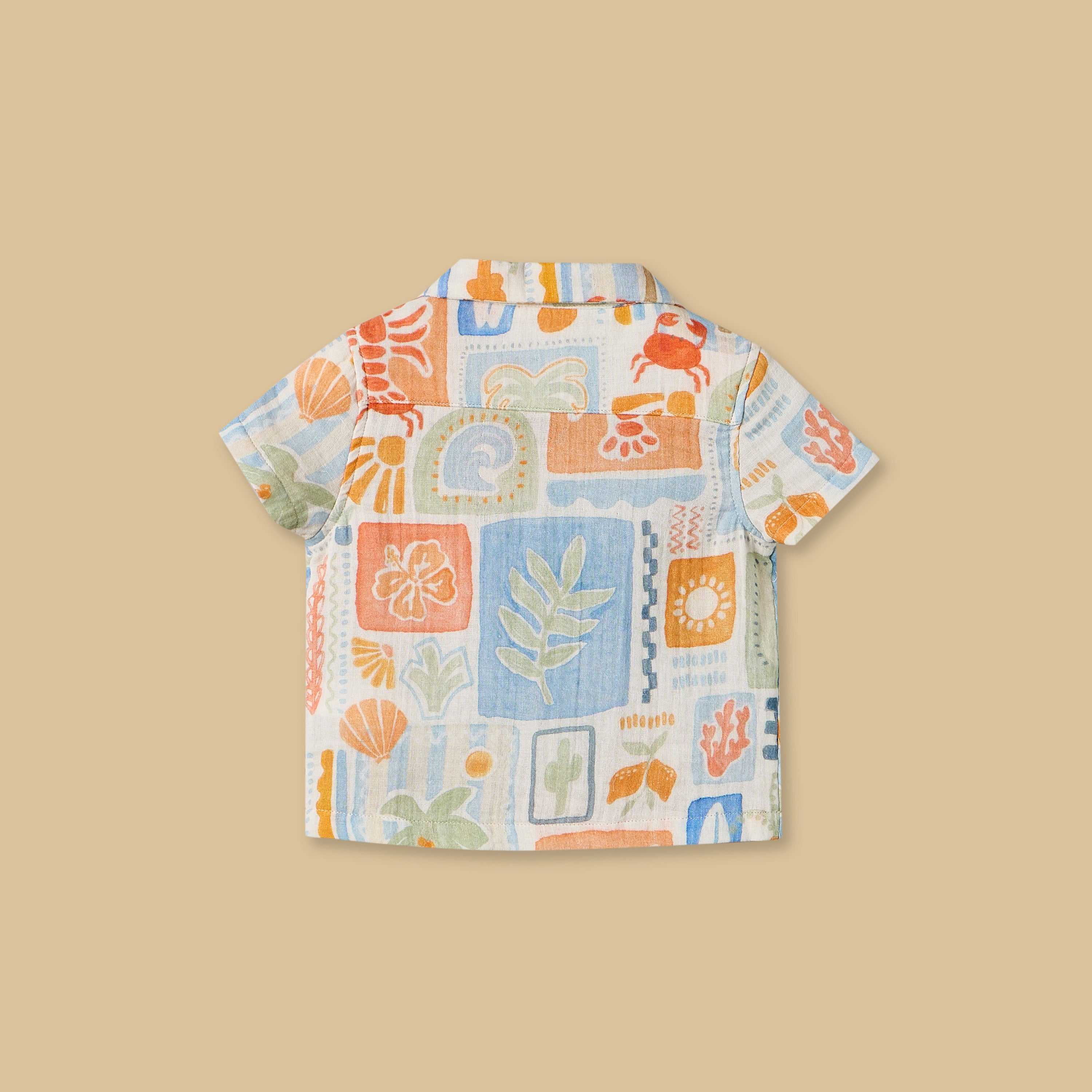 Tile Print Cotton Shirt