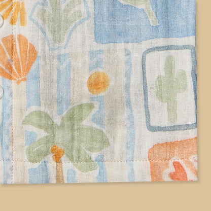 Tile Print Cotton Shirt