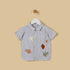 Striped Cotton Shirt with Embroidery - Cream / 12-18 mths