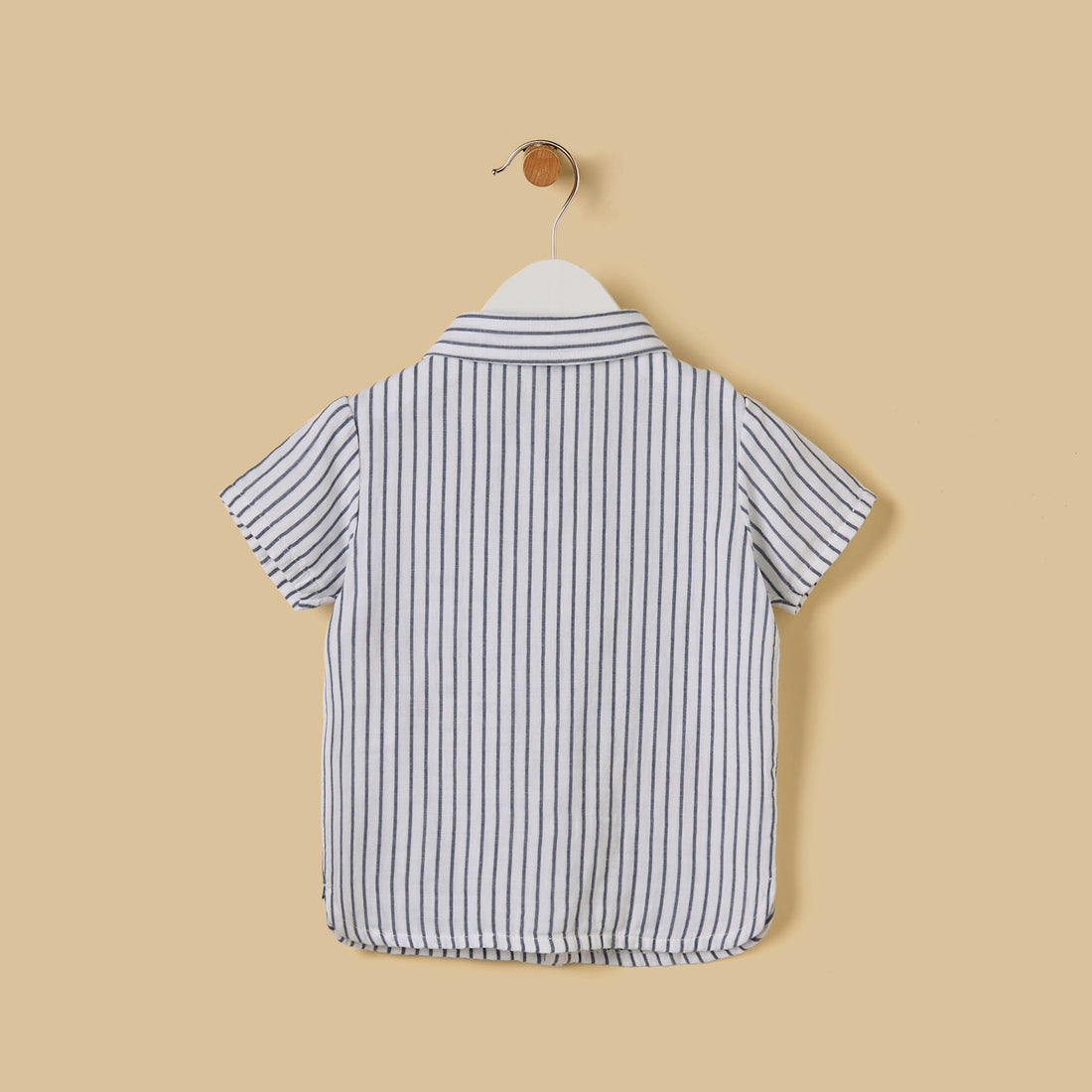 Striped Cotton Shirt with Embroidery