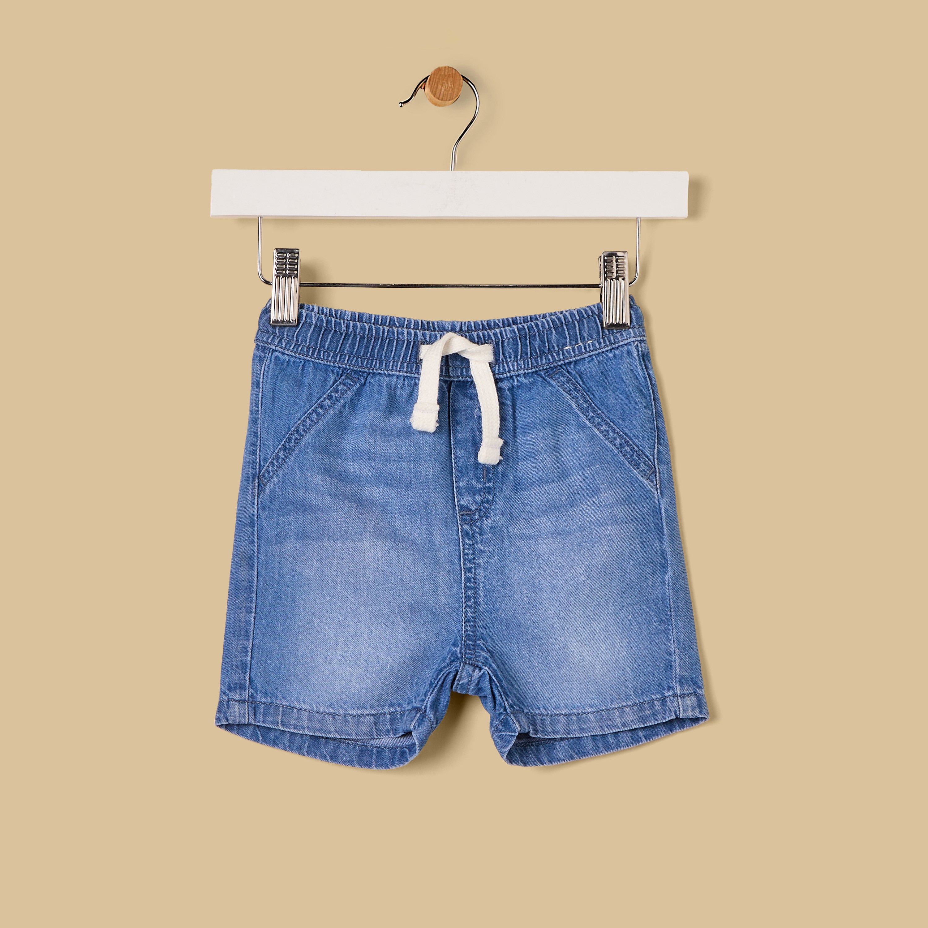 Cotton Denim Shorts - Blue / 12-18 mths