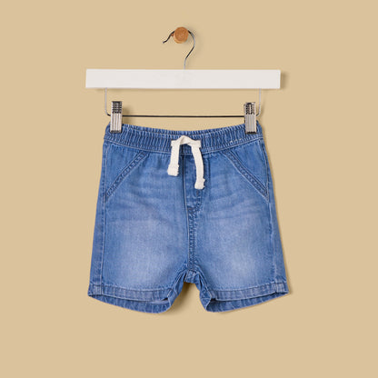 Cotton Denim Shorts - Blue / 12-18 mths