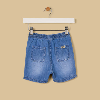 Cotton Denim Shorts