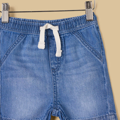 Cotton Denim Shorts