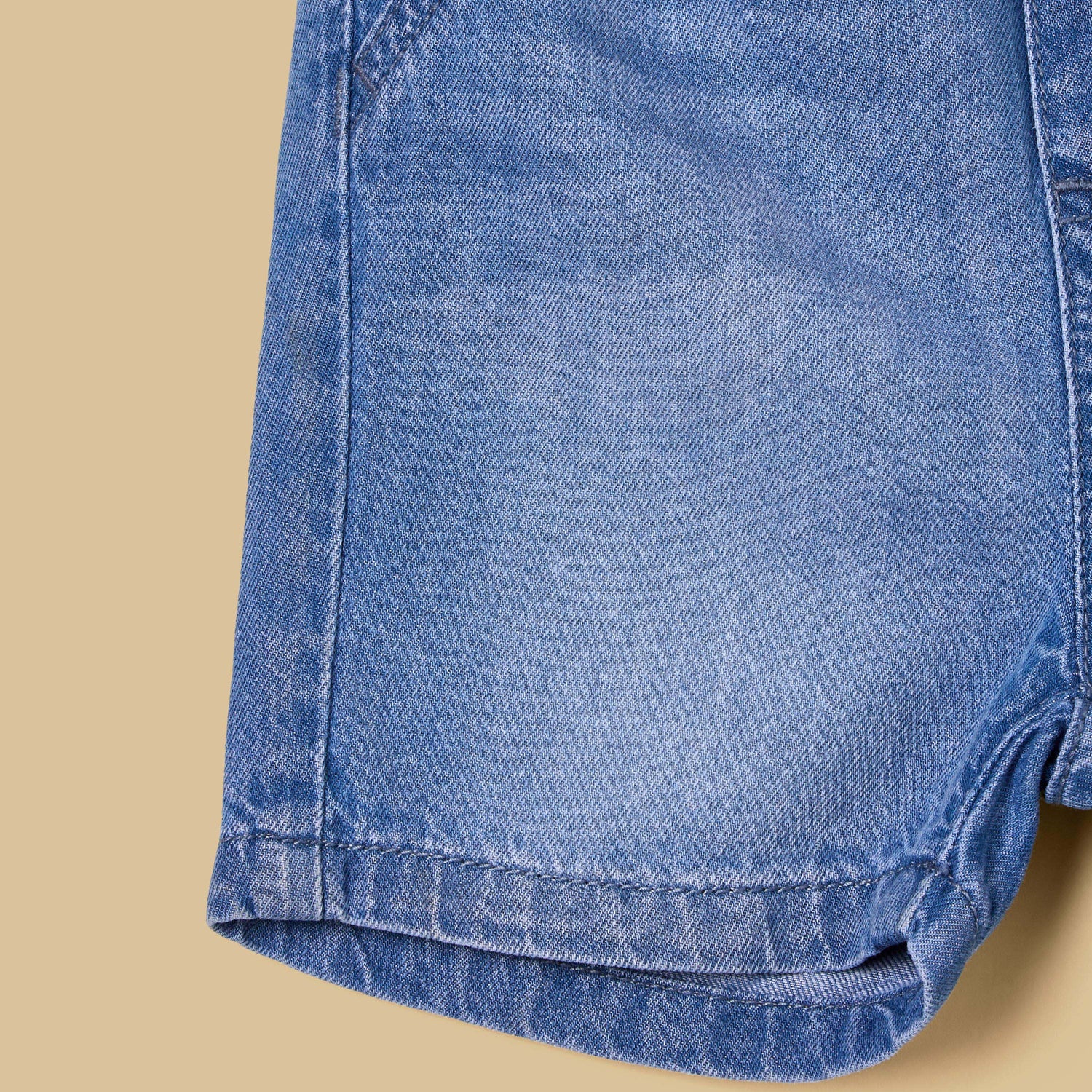 Cotton Denim Shorts