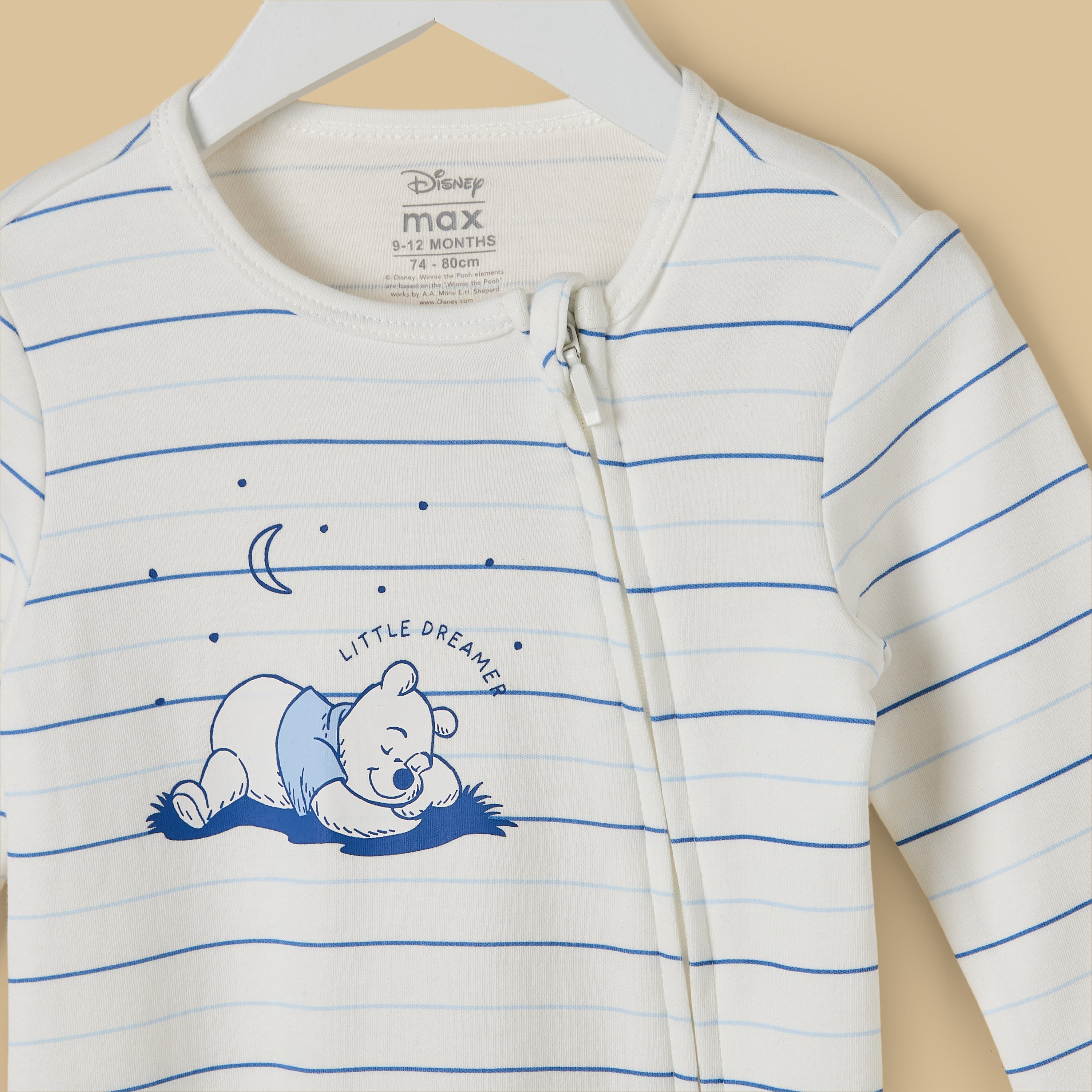 Pack of 2 - Winnie The Pooh Print Cotton Sleepsuit
