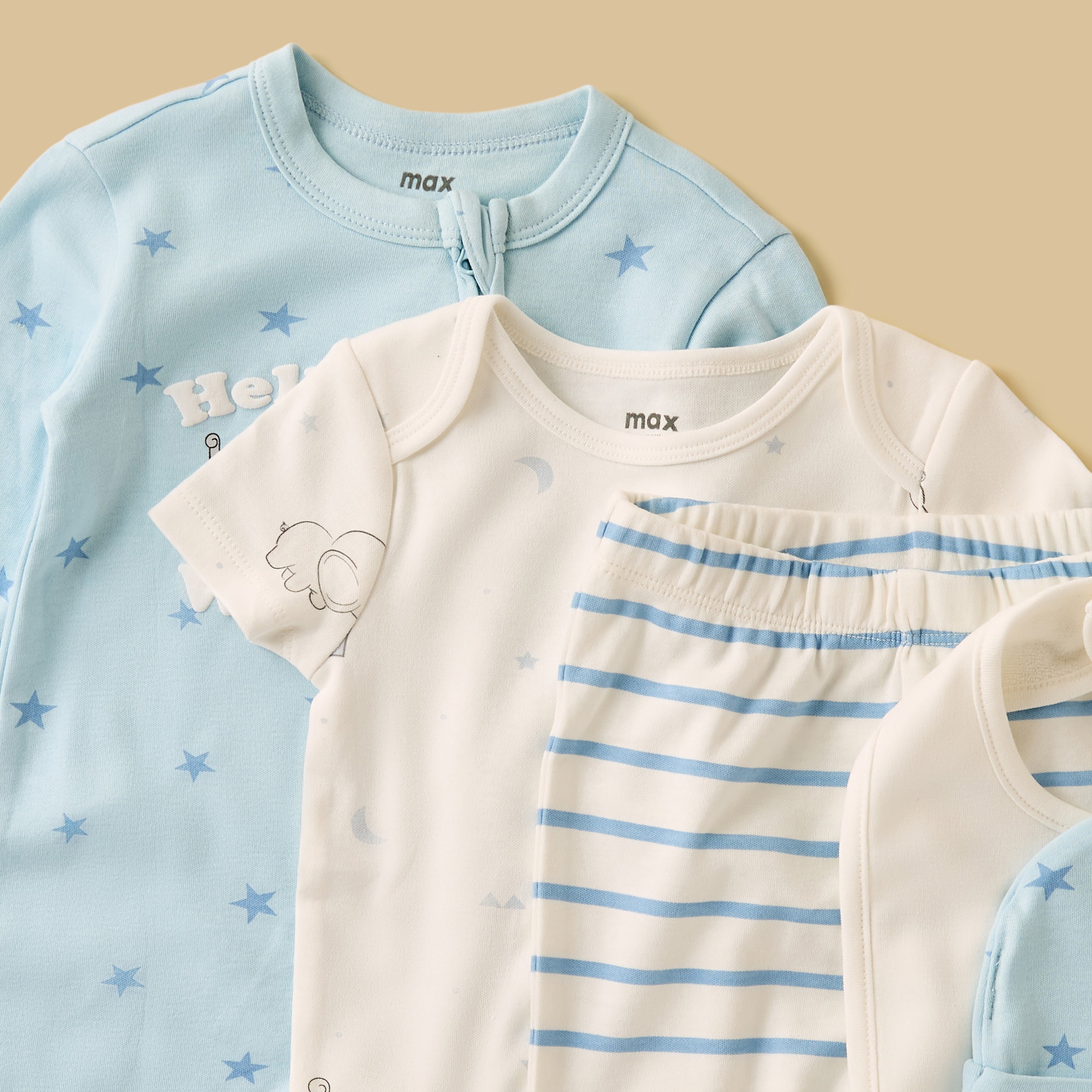 Elephant Print 7-Piece Clothing Set