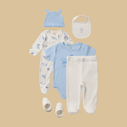 Winnie the Pooh Print 6-Piece Cotton Clothing Set