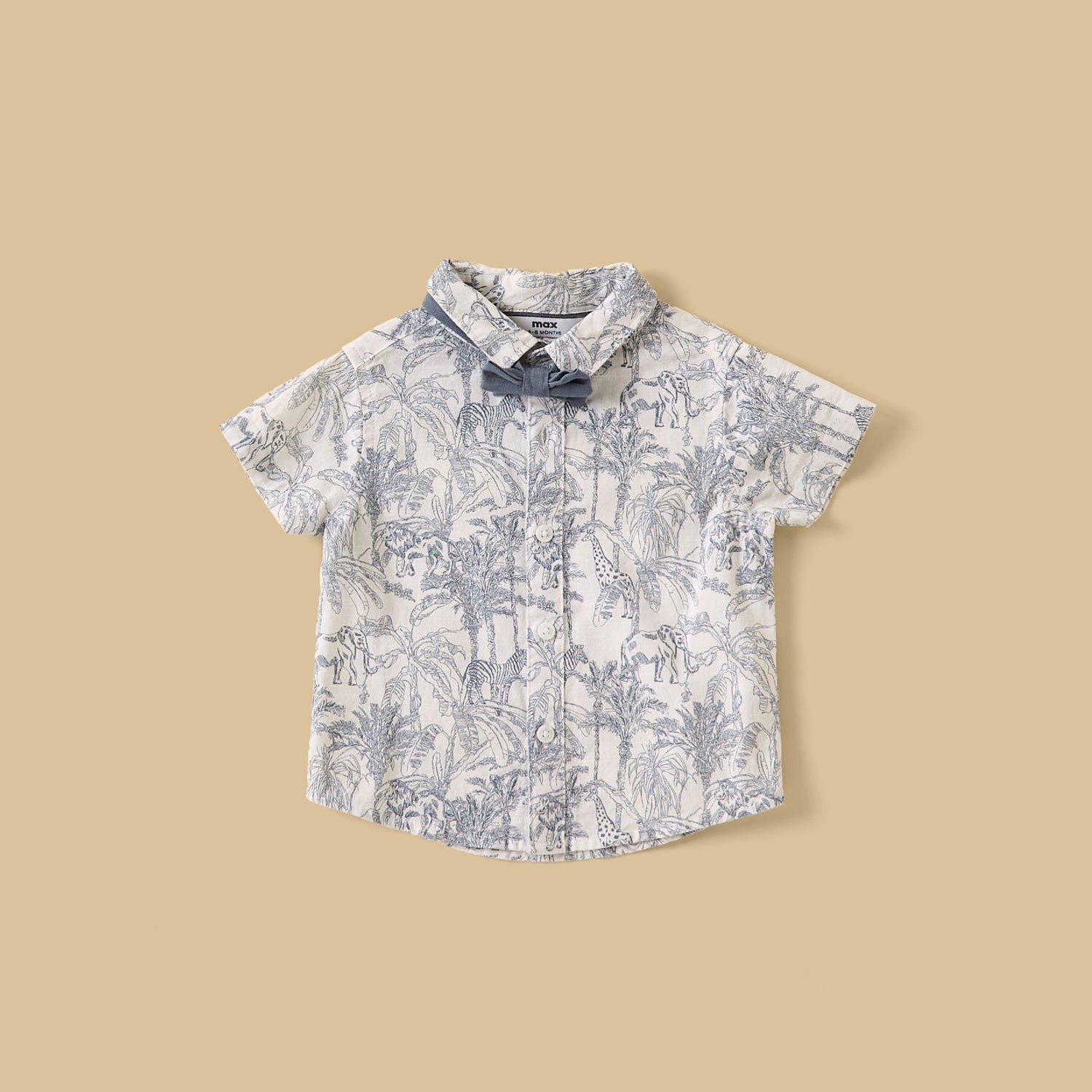 Safari Print Cotton Waistcoat with Shirt and Shorts Set