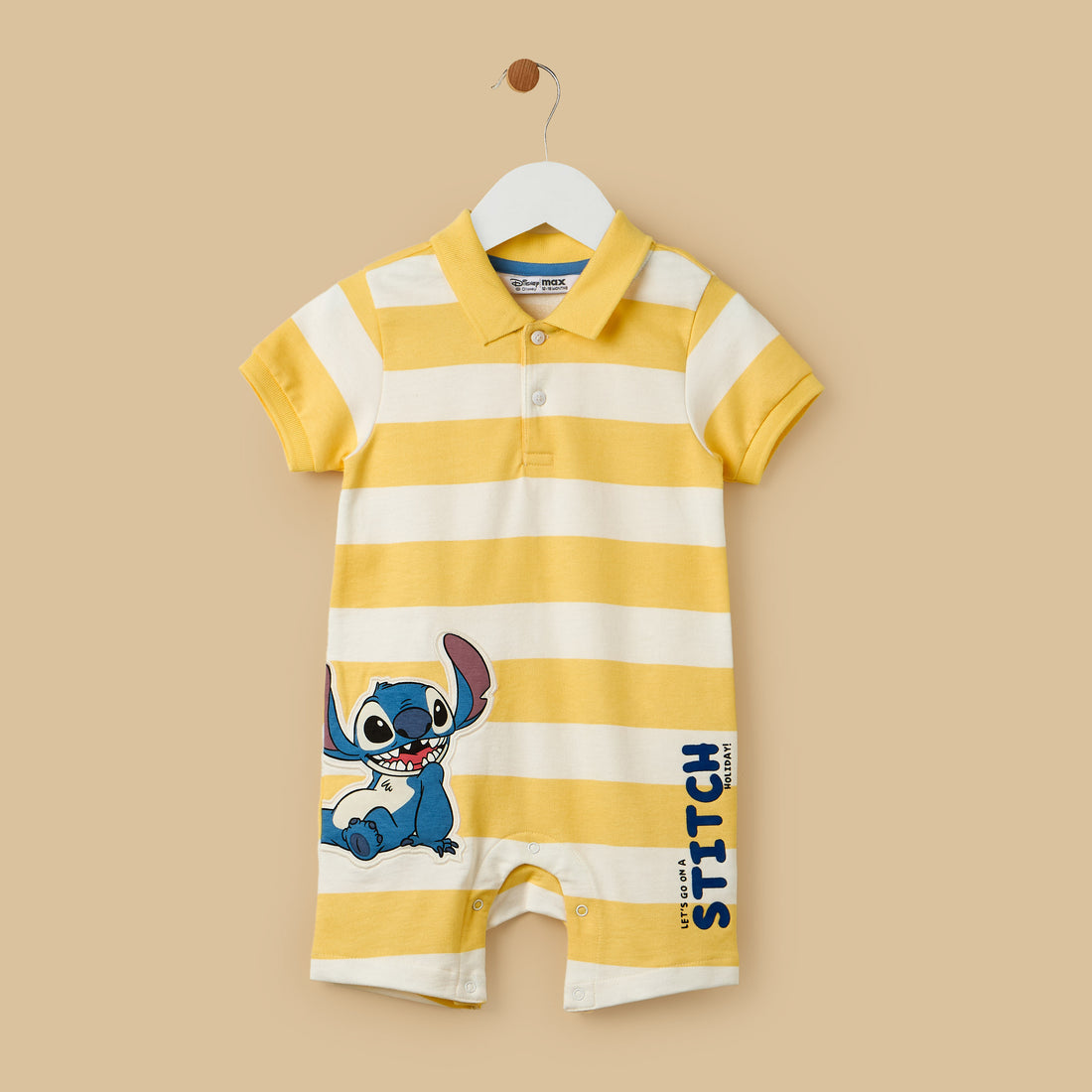 Stitch Print Cotton Romper