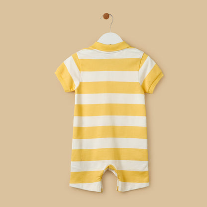 Stitch Print Cotton Romper