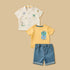 Embroidered Shirt with T-shirt and Shorts Set - Multicolour / 12-18 mths
