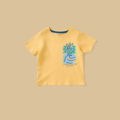 Embroidered Shirt with T-shirt and Shorts Set