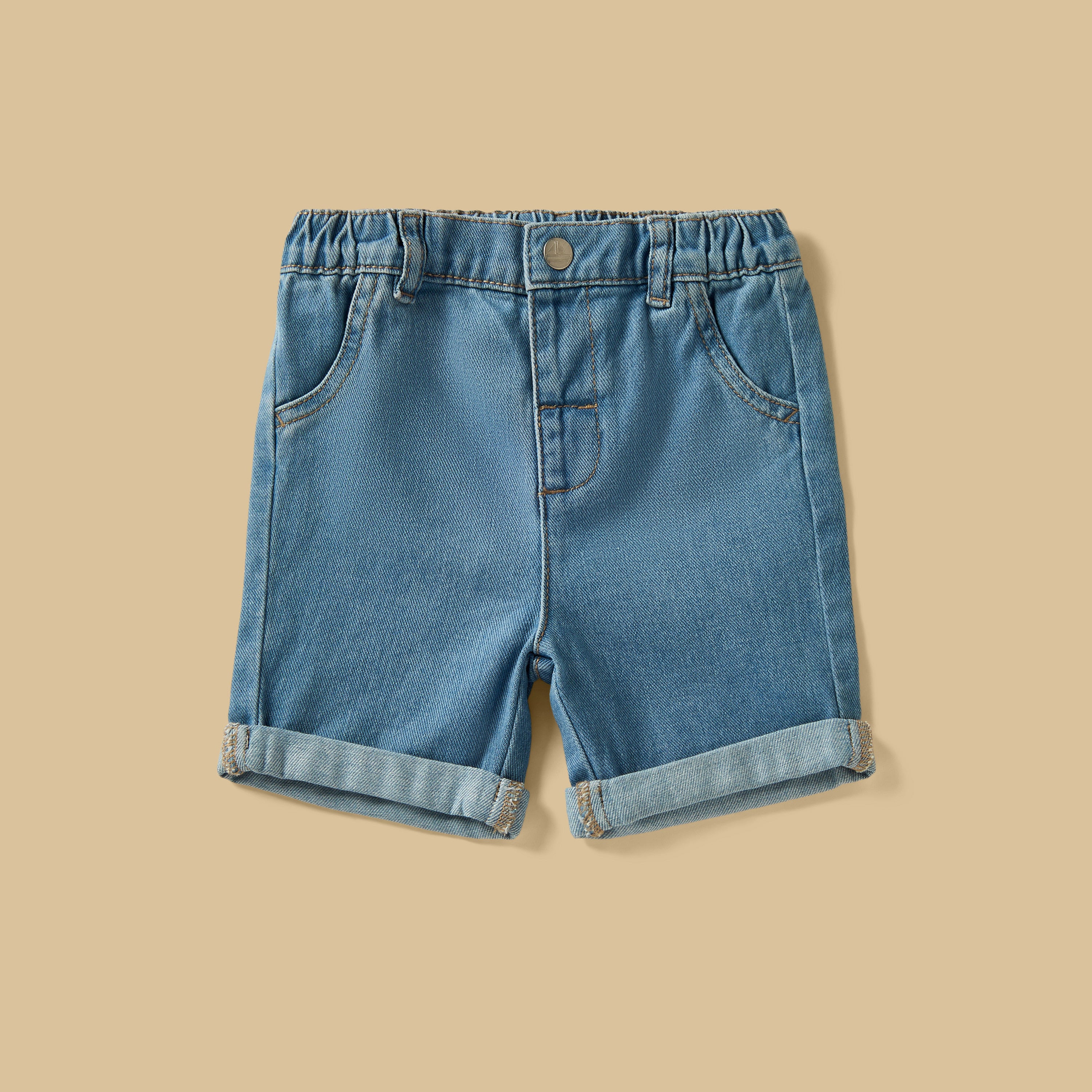 Embroidered Shirt with T-shirt and Shorts Set