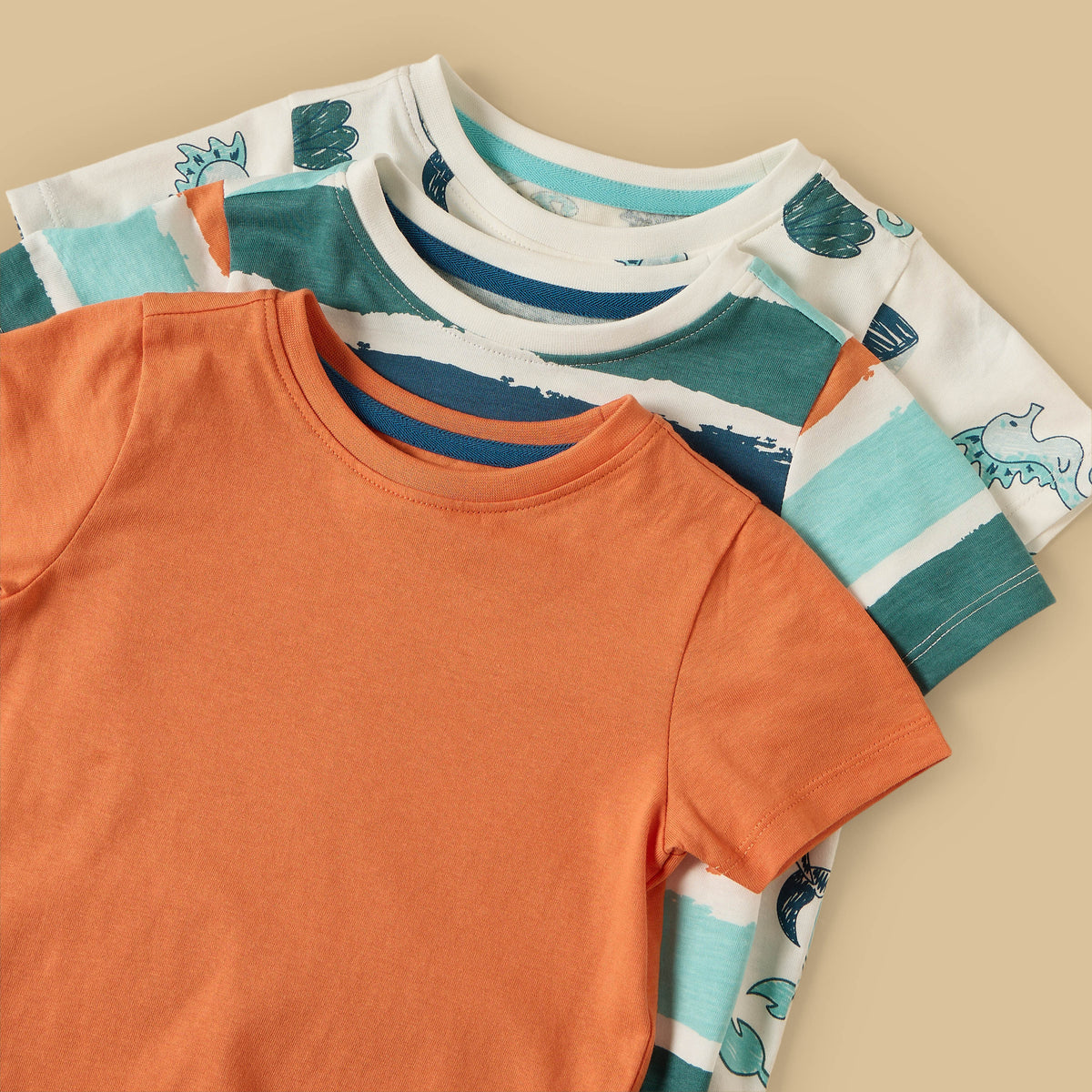 Pack of 3 - Assorted Cotton T-shirt