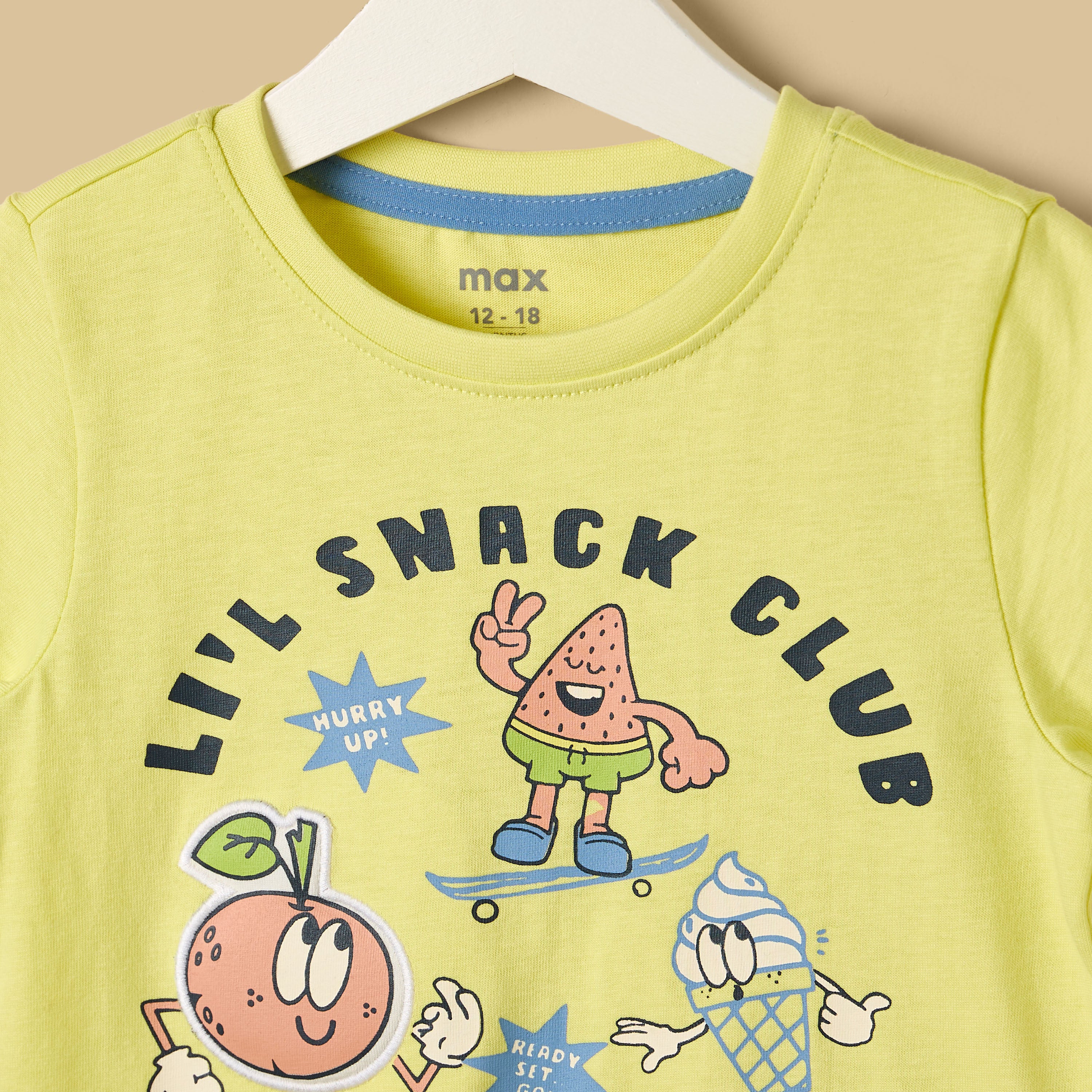 Graphic Print Cotton T-shirt and Shirt Set