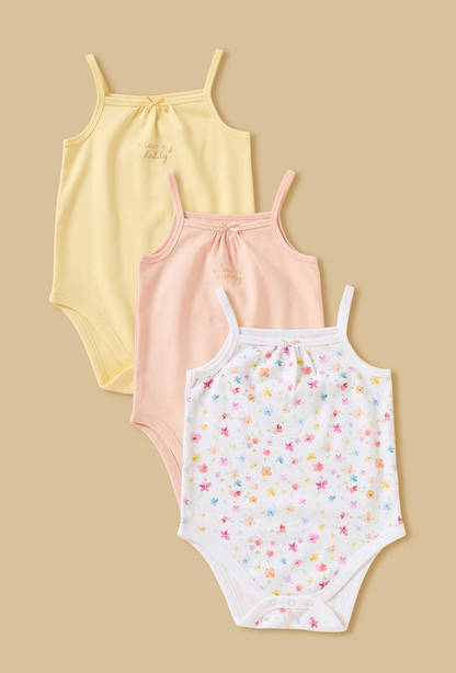 Pack of 3 - Printed Strappy Bodysuit-undefined-image-1