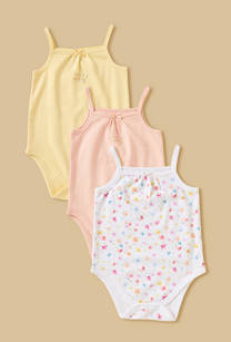 Pack of 3 - Printed Strappy Bodysuit-undefined-image-1