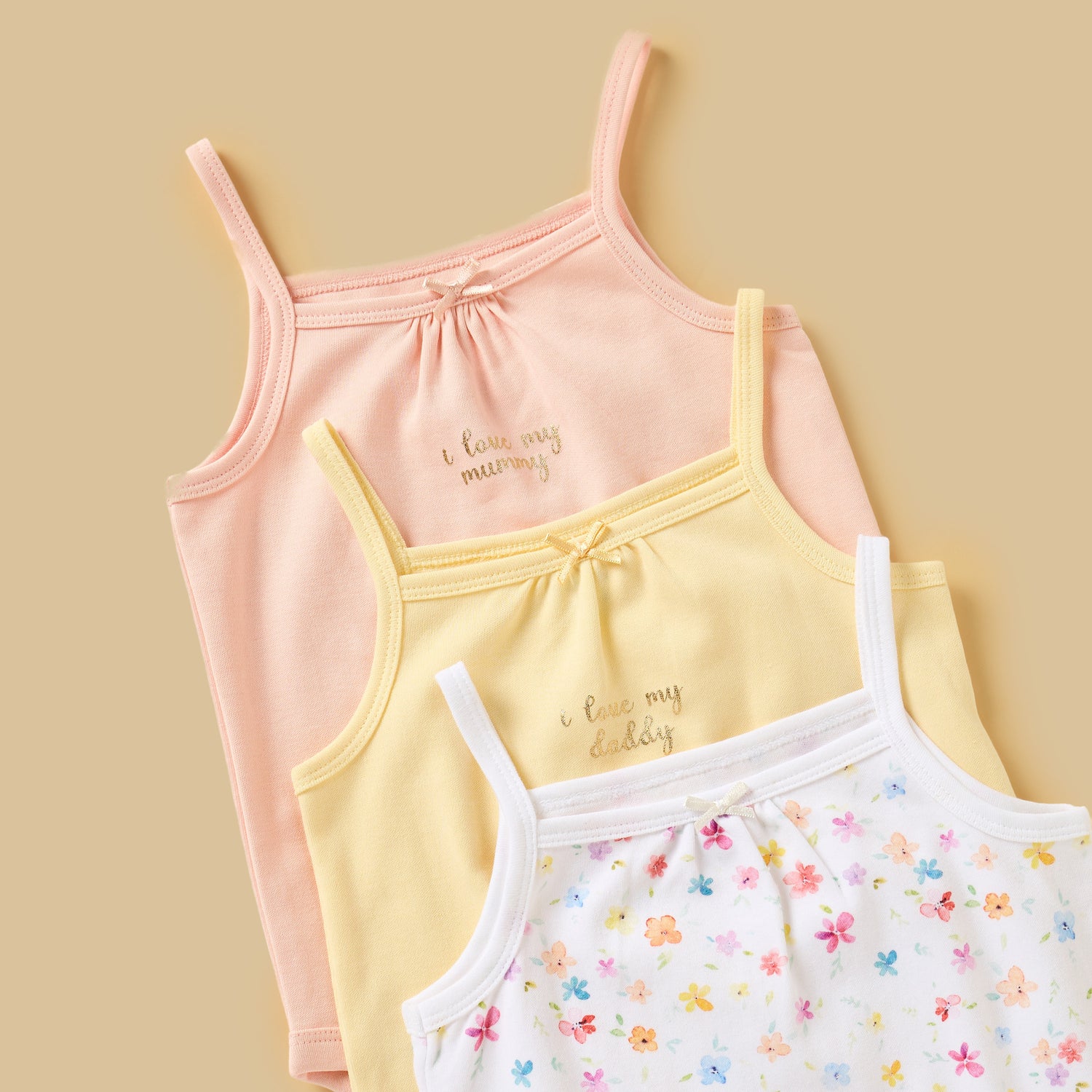 Pack of 3 - Printed Strappy Bodysuit