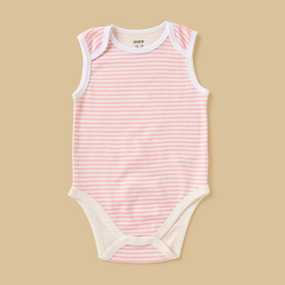 Pack of 3 - Printed Sleeveless Bodysuit