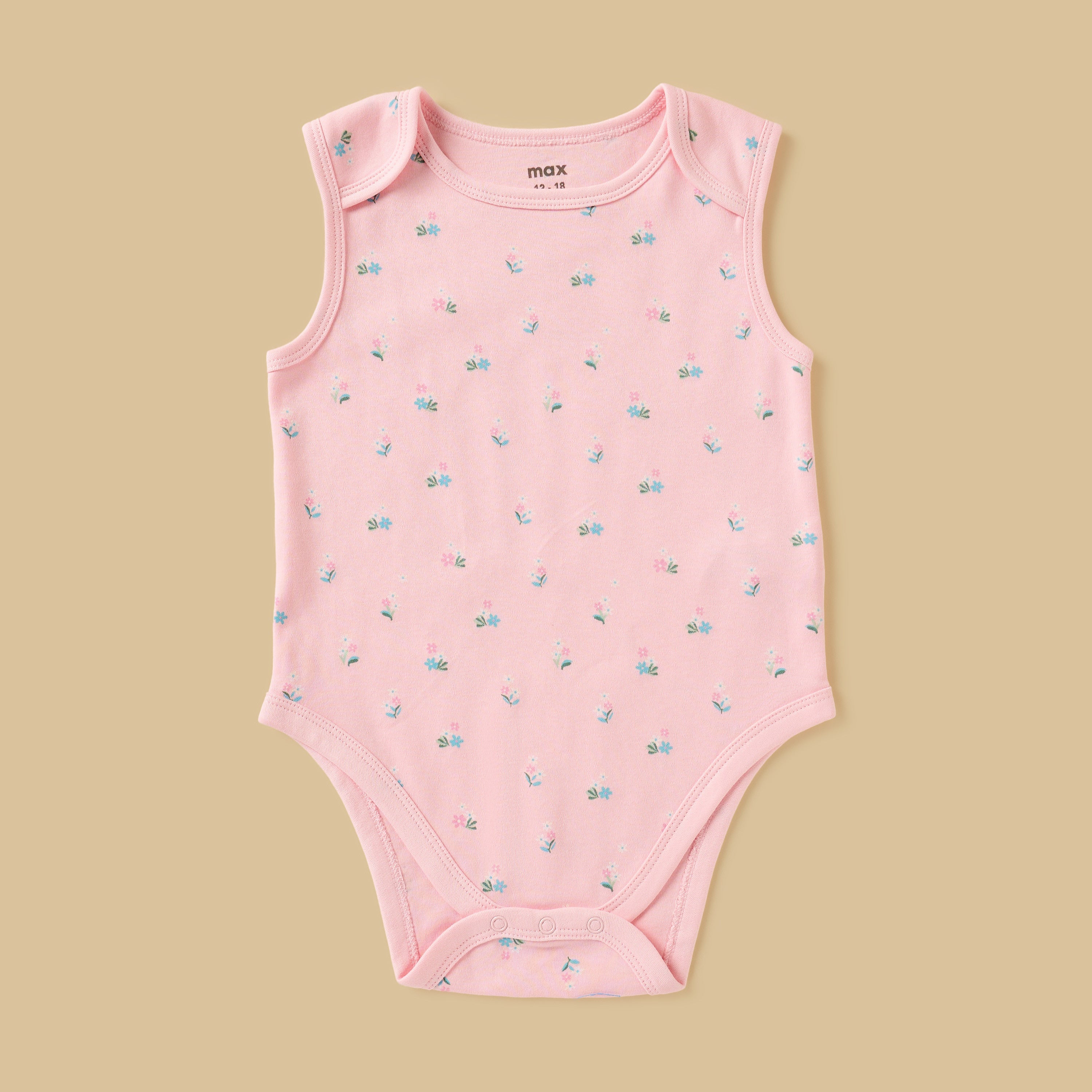 Pack of 3 - Printed Sleeveless Bodysuit