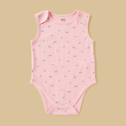 Pack of 3 - Printed Sleeveless Bodysuit