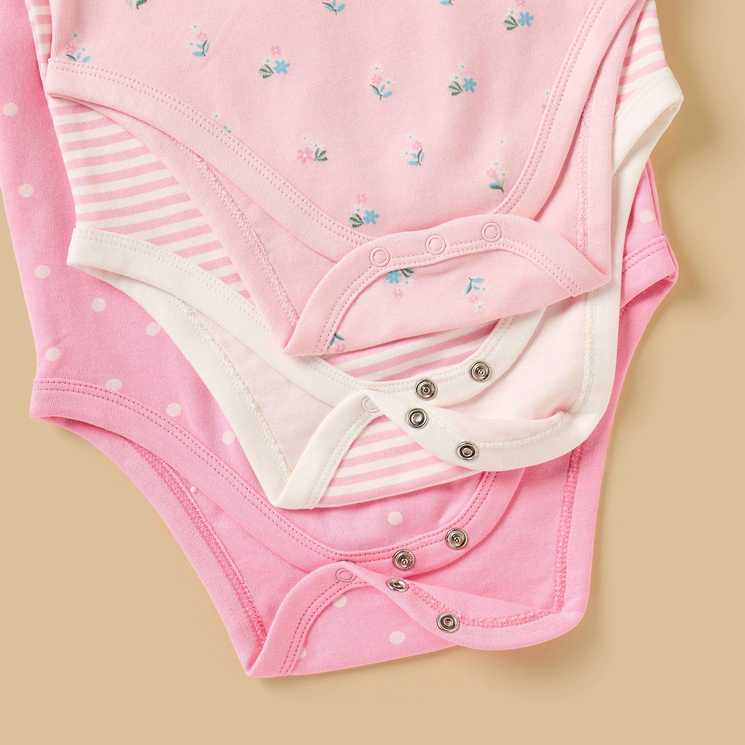 Pack of 3 - Printed Sleeveless Bodysuit