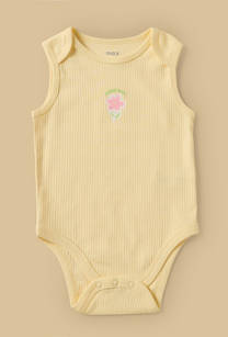 Pack of 3 - Floral Print Ribbed Sleeveless Bodysuit-undefined-image-1