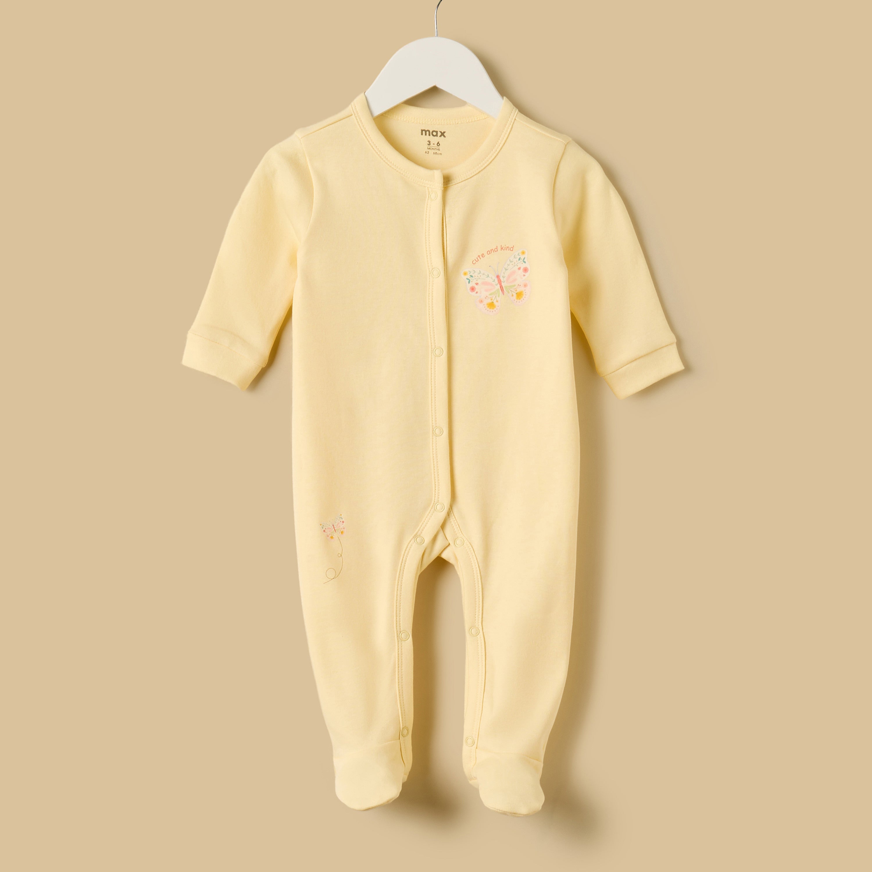 Pack of 2 - Butterfly Print Sleepsuit