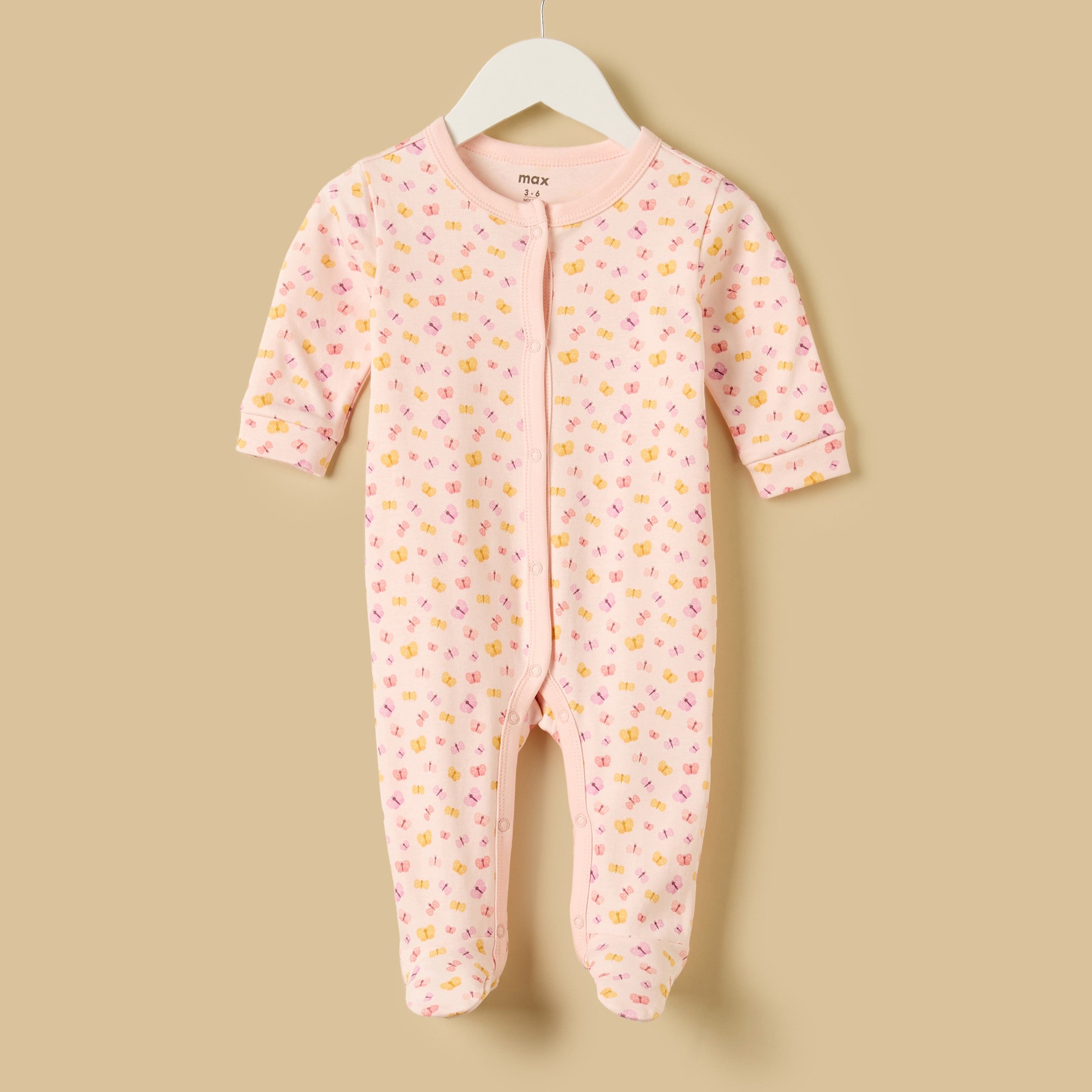 Pack of 2 - Butterfly Print Sleepsuit