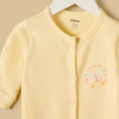 Pack of 2 - Butterfly Print Sleepsuit