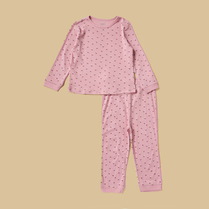 Pack of 2 - Floral Print Cotton Pyjama Set