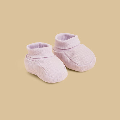Ribbed Beanie with Booties and Mittens