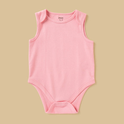 Pack of 5 - Assorted Cotton Sleeveless Bodysuit