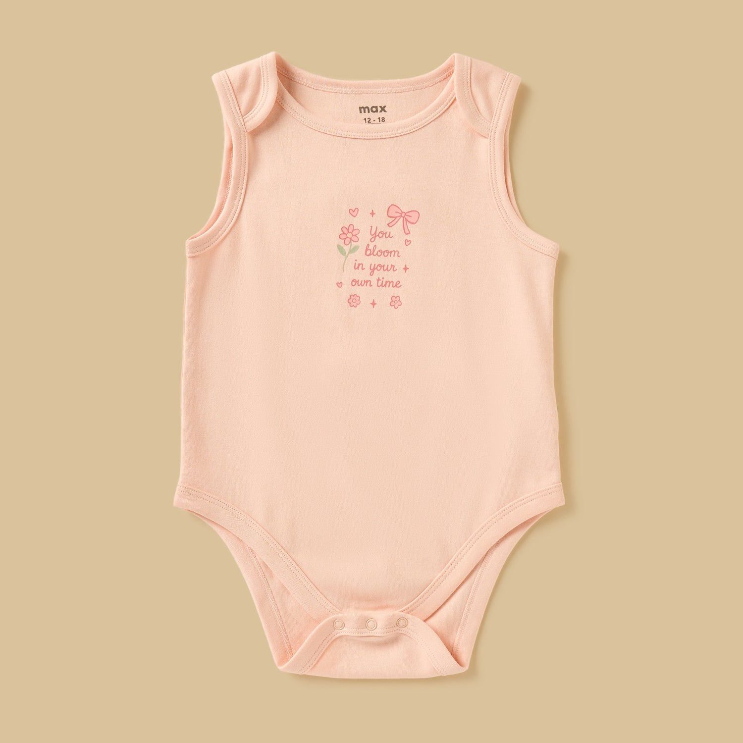 Pack of 5 - Assorted Cotton Sleeveless Bodysuit