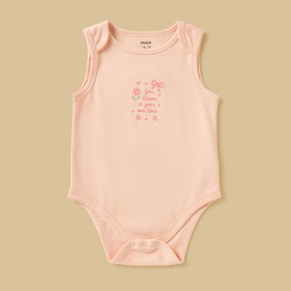Pack of 5 - Assorted Cotton Sleeveless Bodysuit